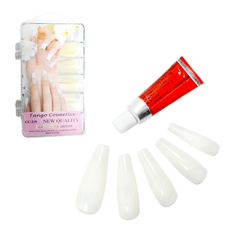 Set de 100 tips de uñas Tango Cosmetics surtidos