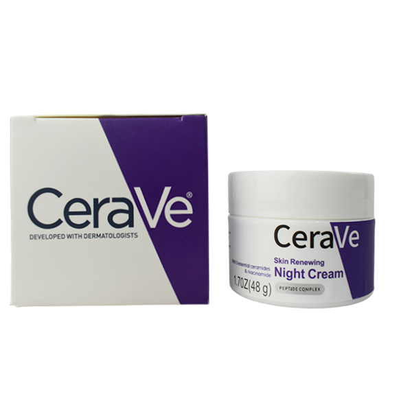 Crema facial de noche 48G. CERAVE caja blanca y morado