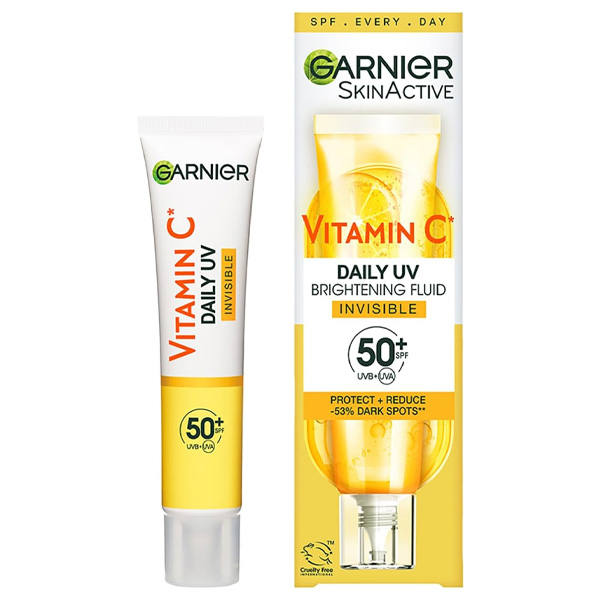 Protector solar con vitamina C 50+SPF con color - Garnier Skin Naturals