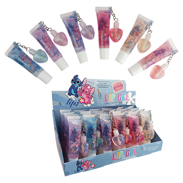Lip Gerl con llavero Long Lasting Mourishing presentación de Stich