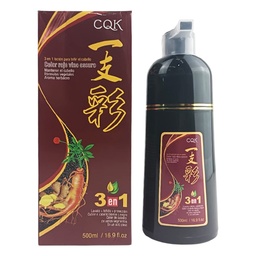 Shampoo con tinte color negro con formula vegetal - CQK