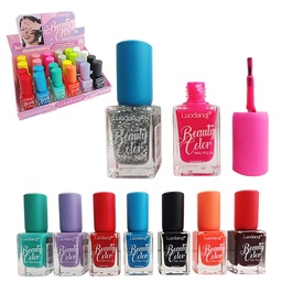 [6328706434092] Esmalte profesional para uñas 3 en 1 de secado rápido y fácil aplicación y extracción con 24 tonos diferentes de Luodanqi
