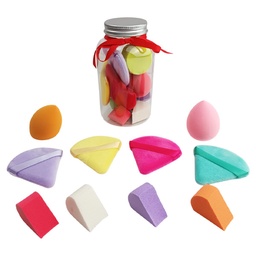 [20250307002] Set de esponjas en tarro 10 pcs en Colores Surtidos