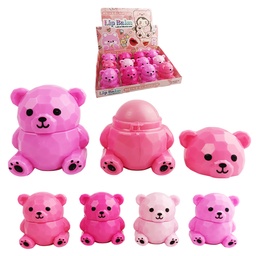 [6977017881196] Balsamo para labios presentación de Osos tonos Rosados de Meike Glamour